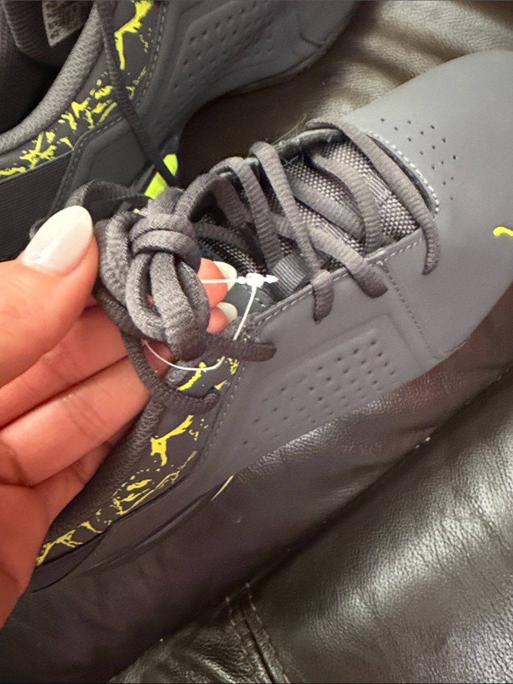Puma Men's Gray Athletic Sneakers with Yellow Accents - Picture 2 of 5